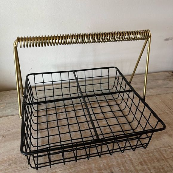 New Vintage Kitchen Caddy with Gold Handle - Picture 8 of 13